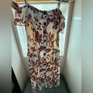 Tropical Midi Dress by Anthropologie size 6 US